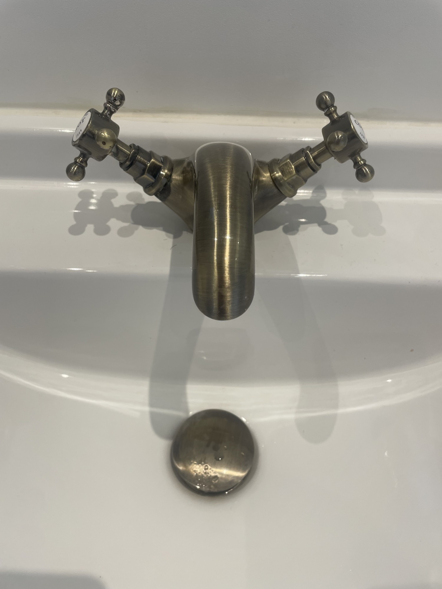 Brass tap installation